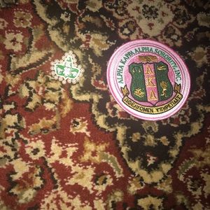 Alpha kappa Alpha AKA pin brooch iron on patch
